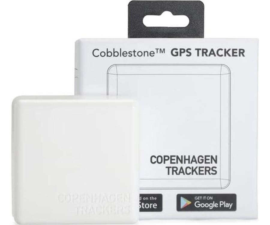 montage blive forkølet Fra Cobblestone GPS tracker - hvid