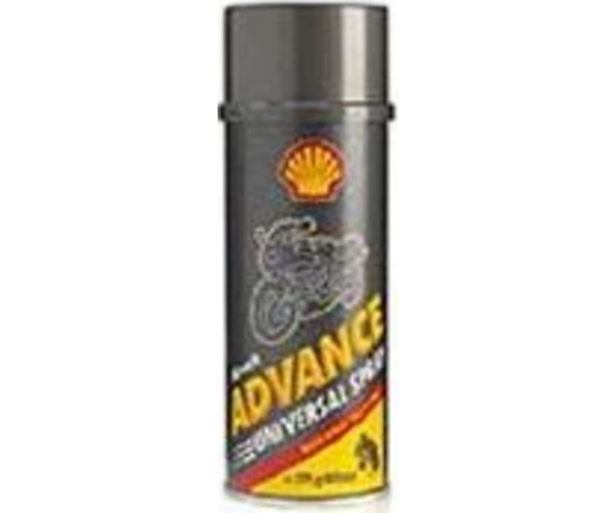 Sprayflaske med Advance Universal Spray Multispray til vedligeholdelse, pasning og bevaring af motorcykel.