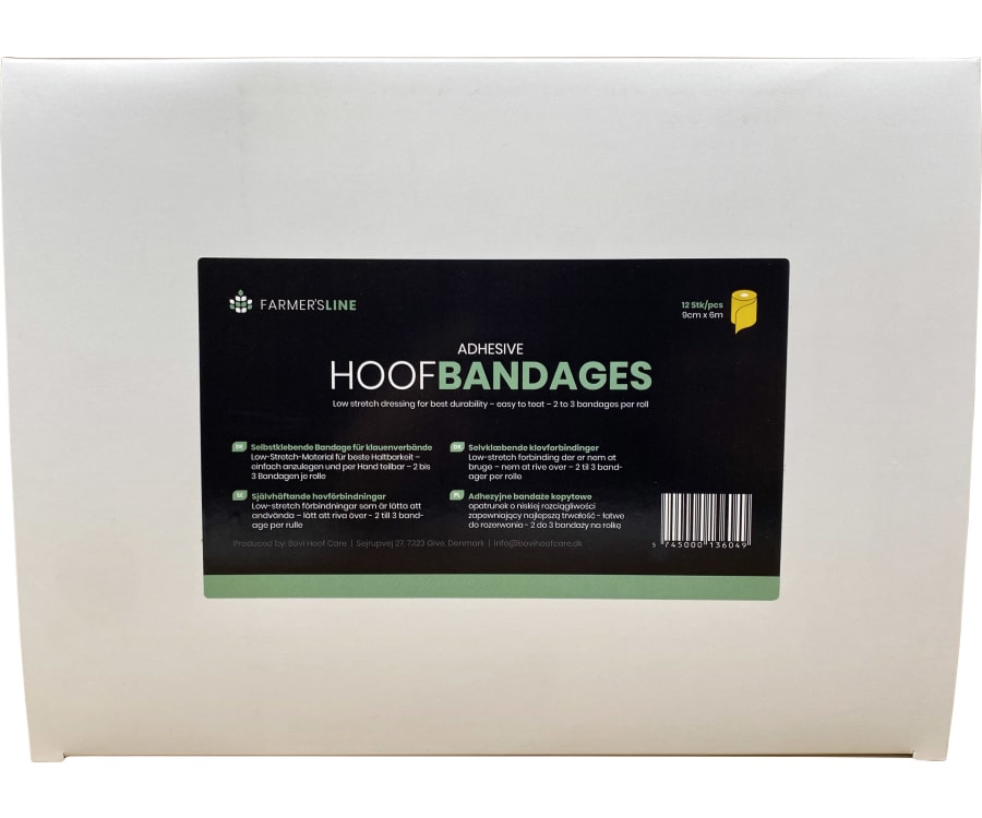 Hoof Bandages - 12 stk - 9 cm x 6 m GUL 