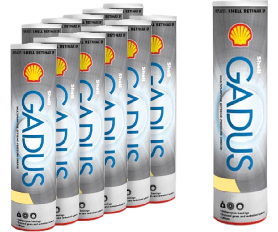 0,4 kg fedt patron Gadus S3 V220C 2 Højtemperaturfedt til hjullejer samt andre industrielle applikationer.