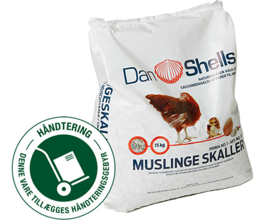 Muslingeskaller grov 15 kg.
