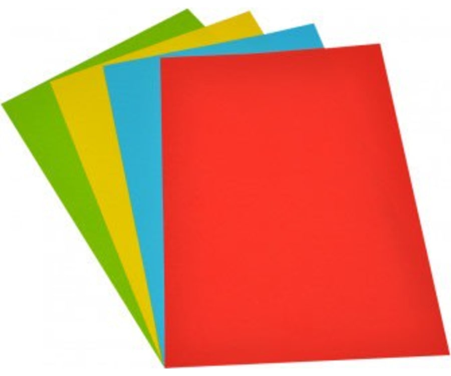 Papir, g, rød - A4, 250 ark