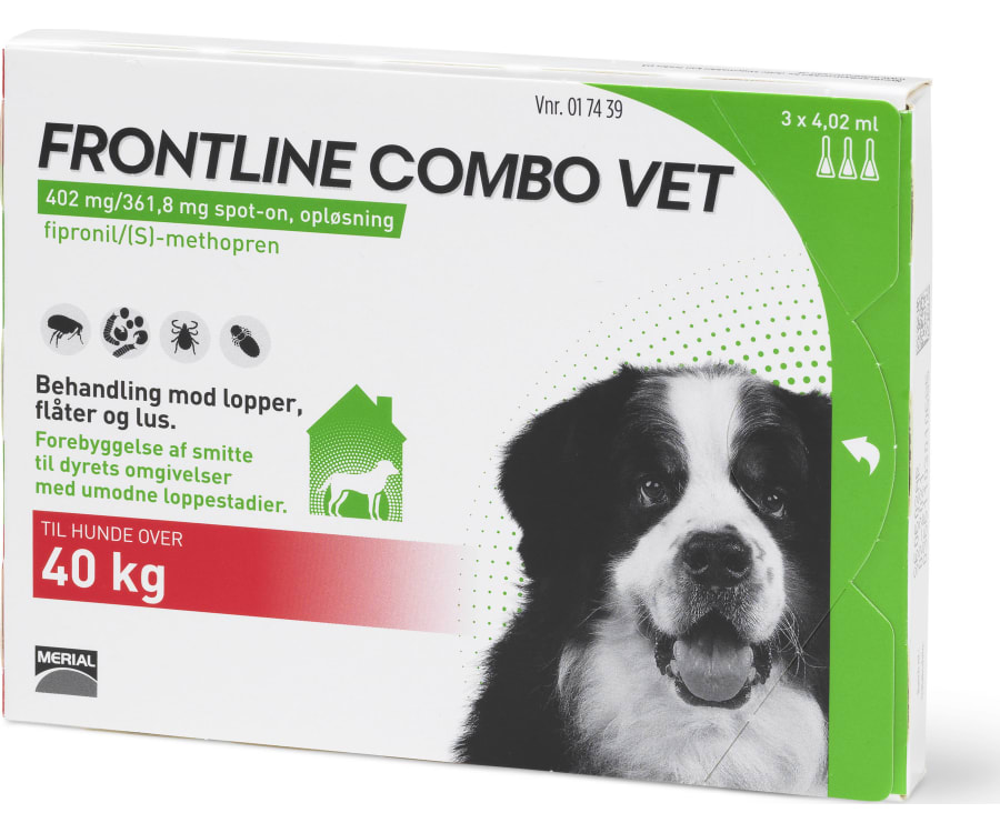 Frontline ComboVet loppe- og flåtmiddel hund kg, stk