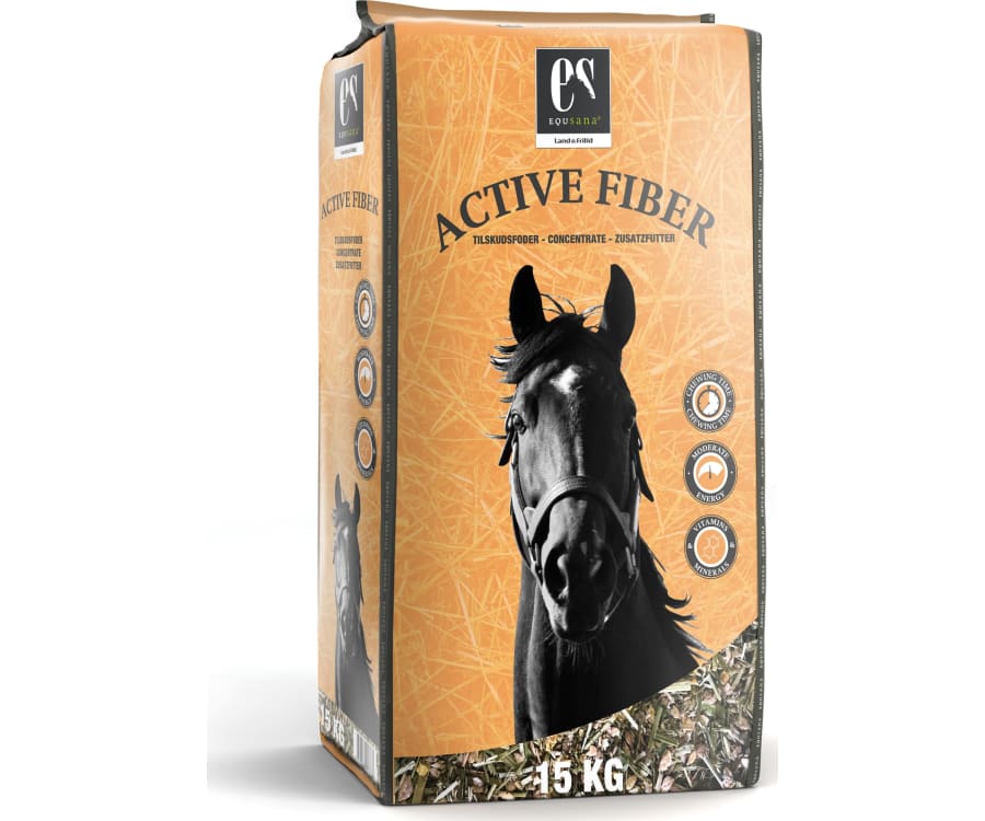 15 kg Equsana Active fiber strukturrigt tilskudsfoder til heste