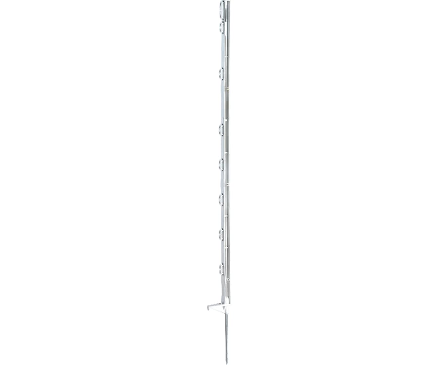Hegnspæl, hvid plast, 10-tråd, 5 stk. - 105 cm 105 cm