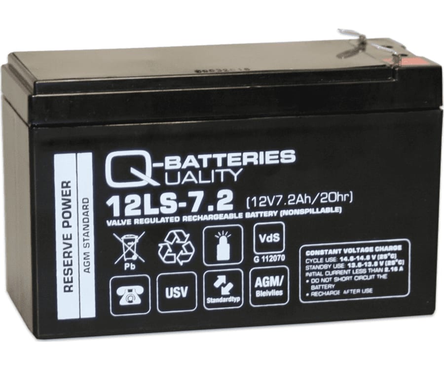 Batteri 12v Q-BATTERI genopladeligt batteri 7,2ah