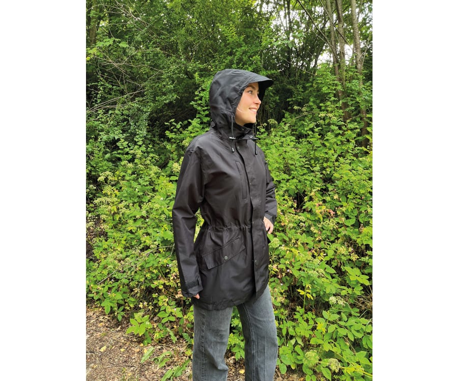 Regnjakke, kvinde, sort