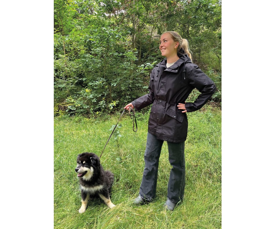 Regnjakke, kvinde, sort