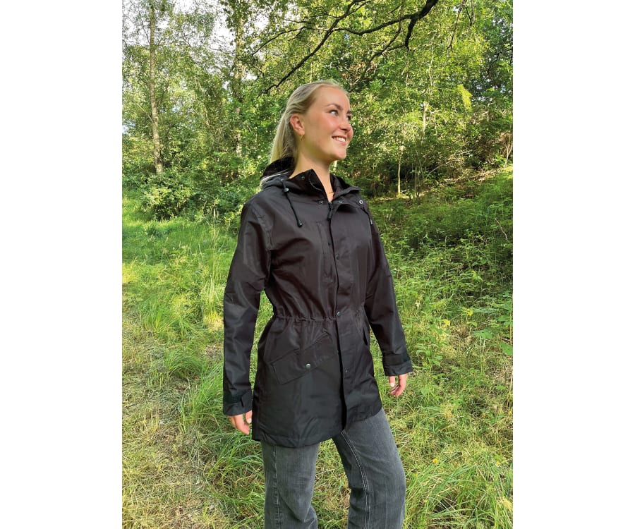 Regnjakke, kvinde, sort