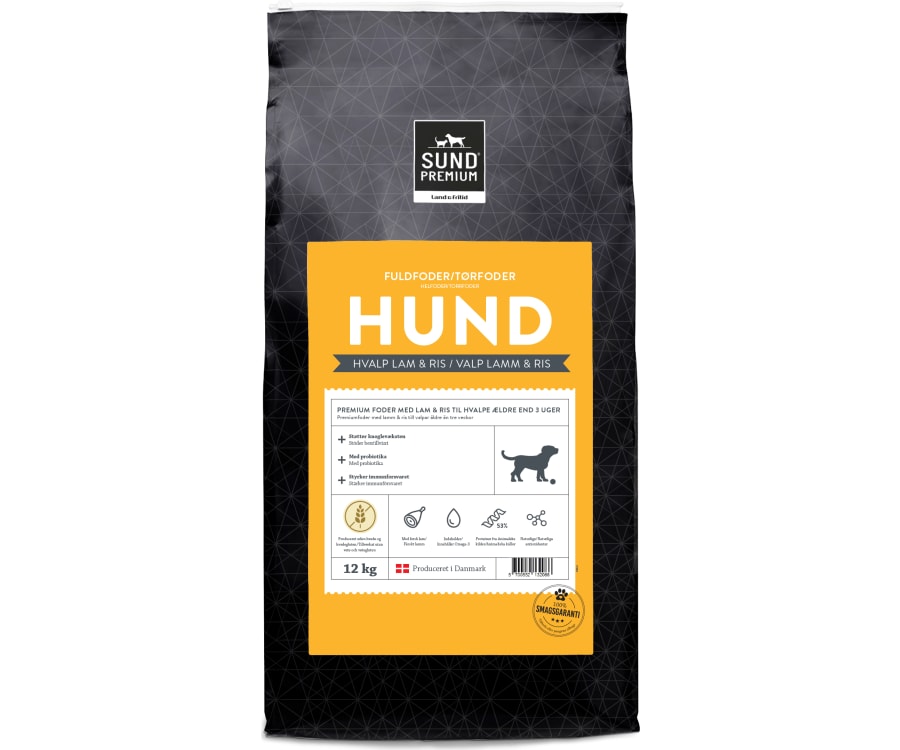 Hvalp med lam og ris 12 kg, Sund Premium
