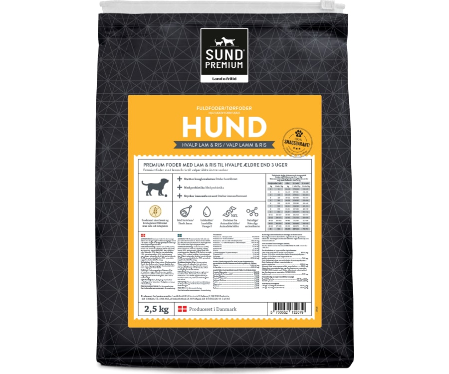 Hvalp med lam og ris 12 kg, Sund Premium